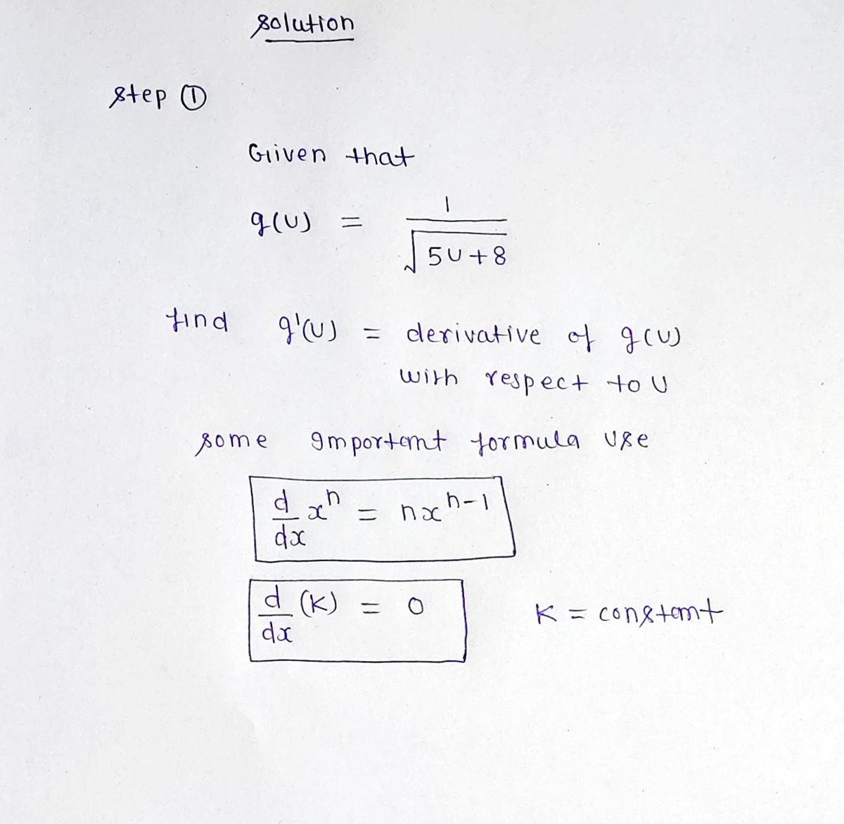 Calculus homework question answer, step 1, image 1